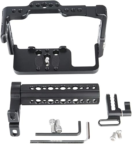 Miniatura 4 de NICEYRIG Kit de jaula para cámara Sony A7RIII/ A7RIV/ A7III/ A7SIII/ A7RII/ A7SII/ A7II/ A9, con mango superior de queso y abrazadera de bloqueo de