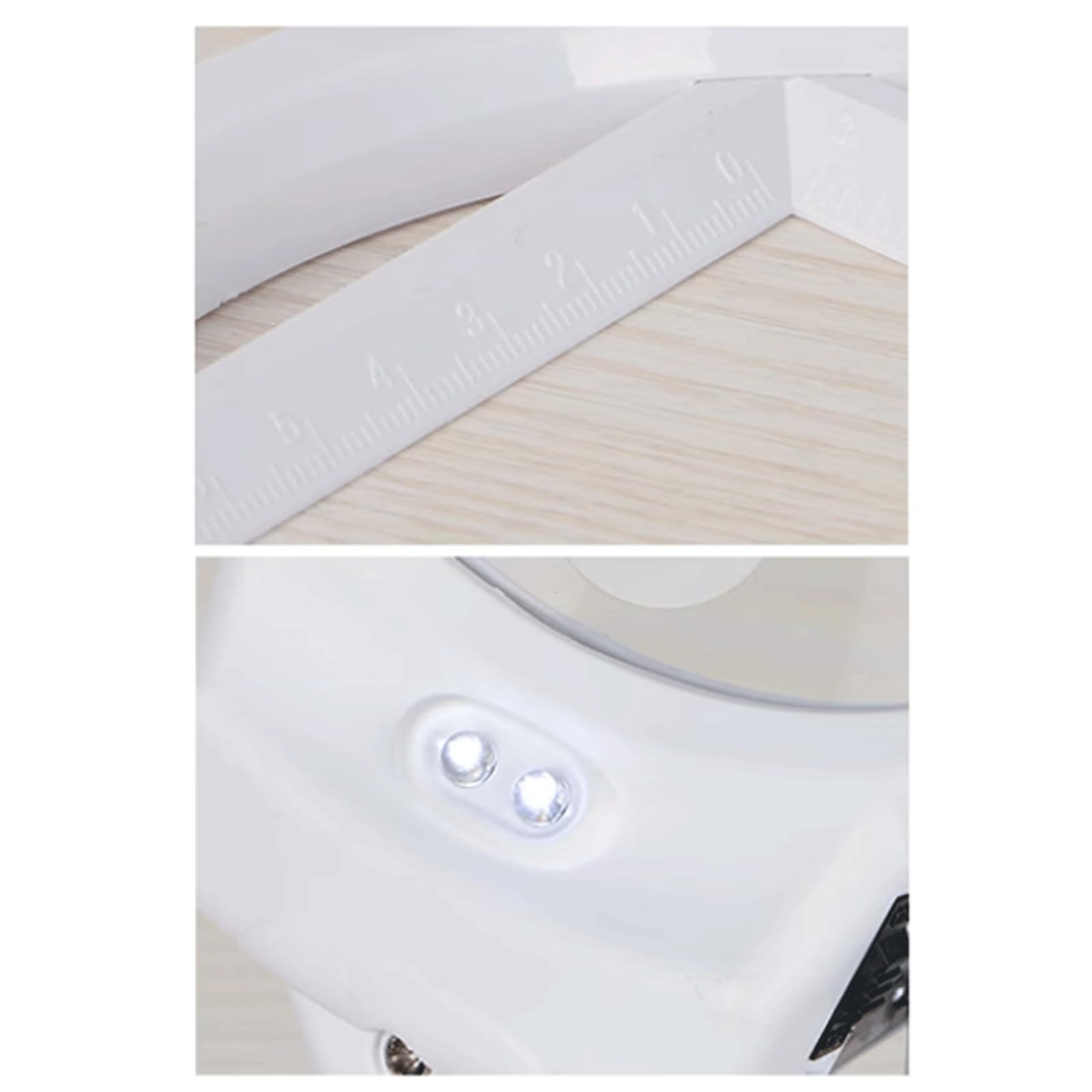 DOUKI Lupa asférica Plegable con luz LED y Base Estable, Lupa asférica para Abalorios y fabricación de Joyas