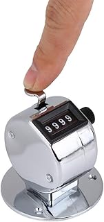 Hand Tally Counter, Mini Metal Clicker Counter, 4 Digit Manual Mechanical Counter, Handheld Hand Tally Counter for Sports Games Golf Sports