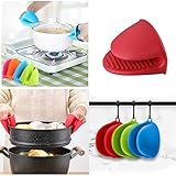 Oven Glove Thicken Silicone Pot Holder for Air Fryer, Baking, Cooking, Bbq Grilling (Red) - Image 6