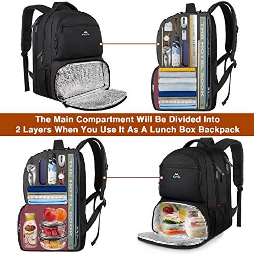 Lunch Backpack, Insulated Cooler Backpack Lunch Box Backpack for Men Women 4 Lunch Backpack, Insulated Cooler Backpack Lunch Box Backpack for Men Women