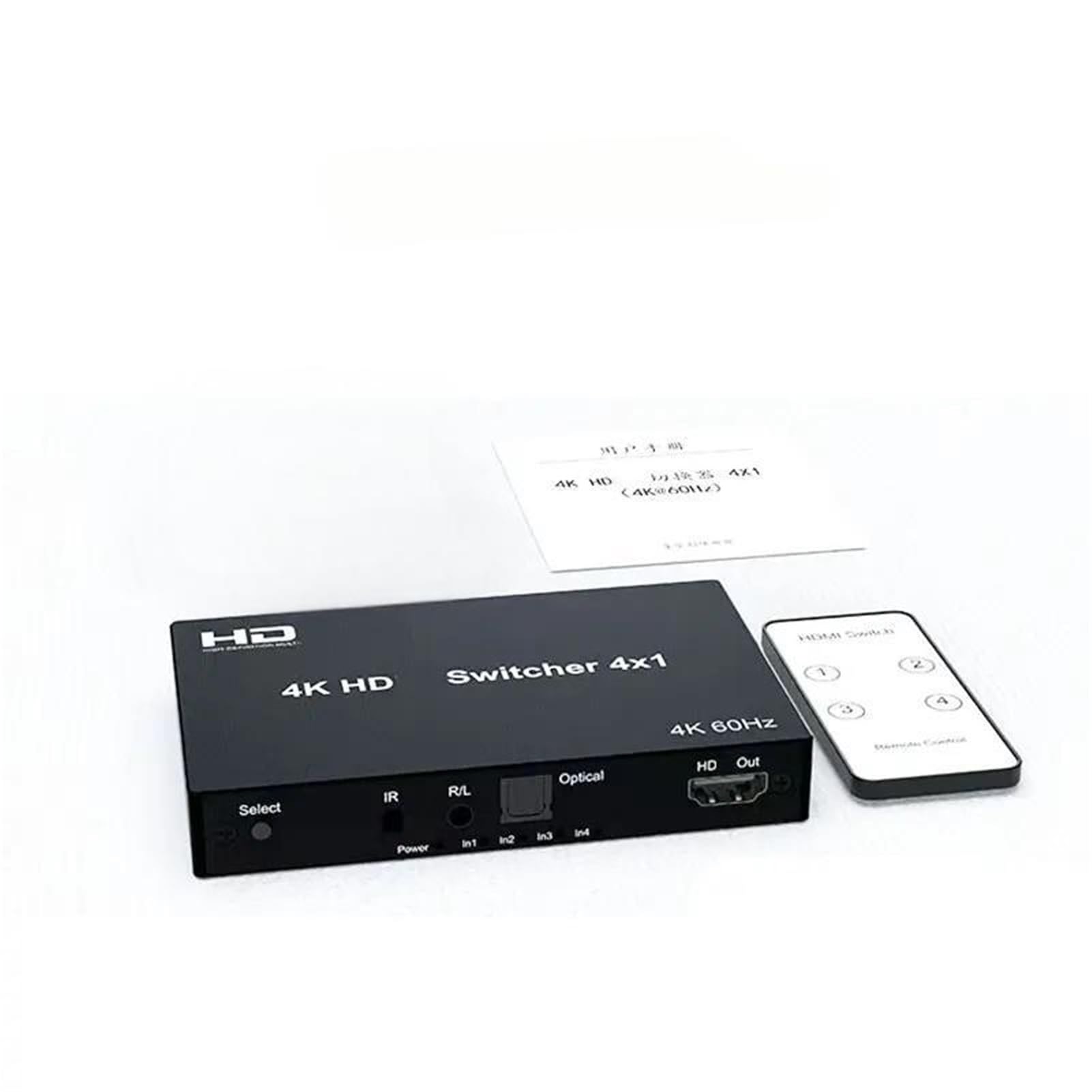 Switcher HDMI 4K 60Hz 4x1 compatibile con, selettore video 4 in 1 out estrattore 3D for telecamera e TV facile da usare