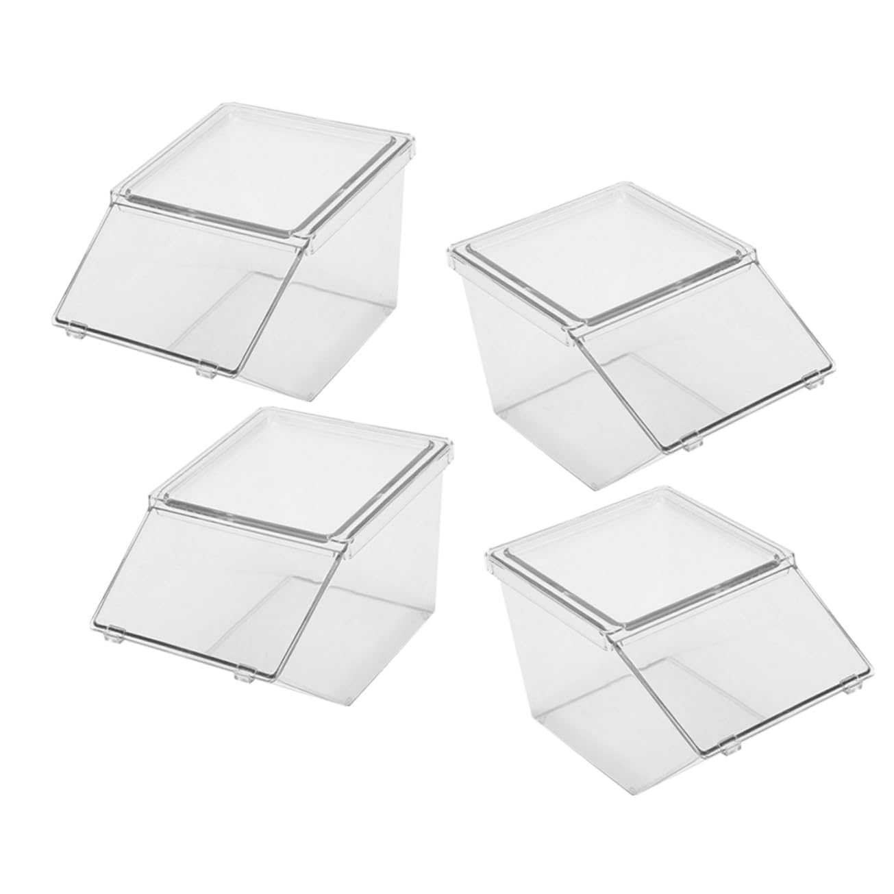 Organizador de 4 Piezas de Acrílico para Café y Té Tapa, Soporte para Paquetes de Azúcar, Diseño Simple y Gran Capacidad para Cocina y Comedor
