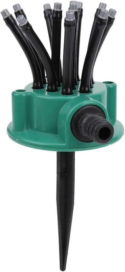 Dioche 360 Degree Rotating MultiHead Garden Sprinkler with Flexible NoodleShape Sprayers for Efficient Agricultural Irrigation, Durable ABS Plastic, Covers Large Areas