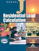 Residential Load Calculation Manual J®, Eighth Edition, Version 2.50 189276525X Book Cover