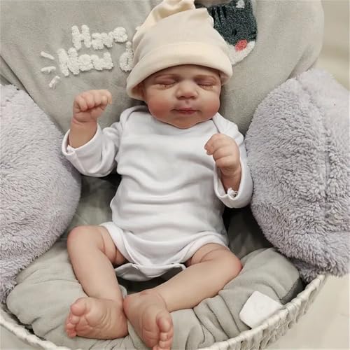 Zero Pam 45 CM Muñecos Bebé De Silicona Realistas Renacidos Niño,Muñecas Recién Nacido De Tamaño Real,Bebés Reborn Tamaño Prematuro