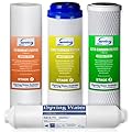 iSpring F4 for Standard Reverse Osmosis RO Systems with Post Carbon 6-Month Replacement Supply Filter Cartridge Pack Set, 4 Count (Pack of 1), White, 4 Piece