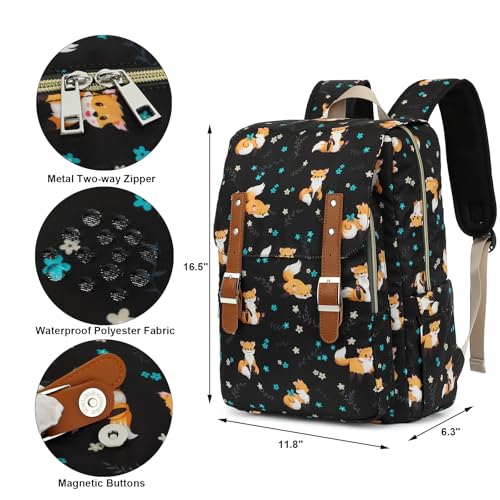 Fox Laptop Backpack for Women Girls, 15.6 inch College School Backpacks Travel Casual Daypack4