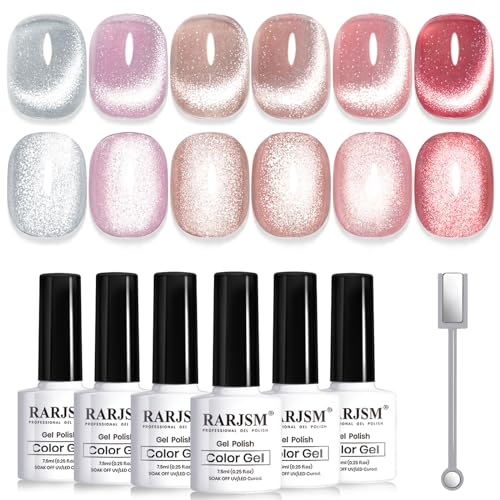 RARJSM 6 Pcs Nude Cat Eye Set