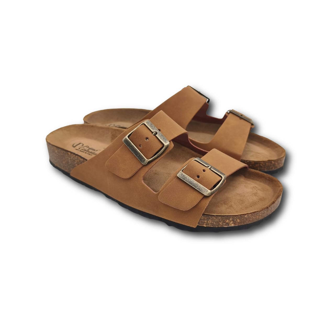 Ottime Ciabatte Uomo Aperte in Vera Pelle, Sandali Estivi Doppia Fascia, Vero Made in Italy