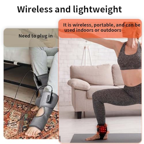 Faja térmica para tobillo con vibración, inalámbrica y recargable para calidez y relajación muscular, soporte térmico ajustable para tobillo para uso diario en casa u oficina miniatura 5