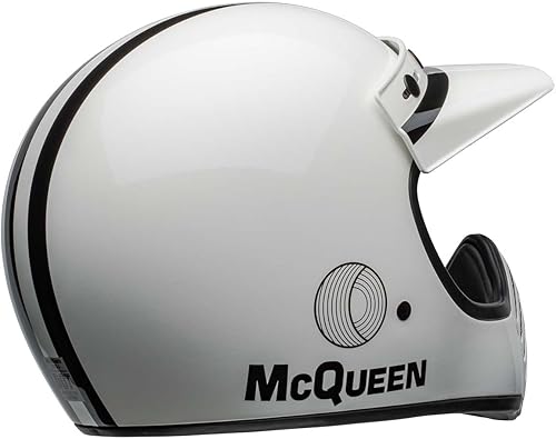 Miniatura 7 de Bell Moto-3 - Casco unisex de motocicleta para adultos, Steve McQueen Any Given Sunday - Blanco brillantenegroXL