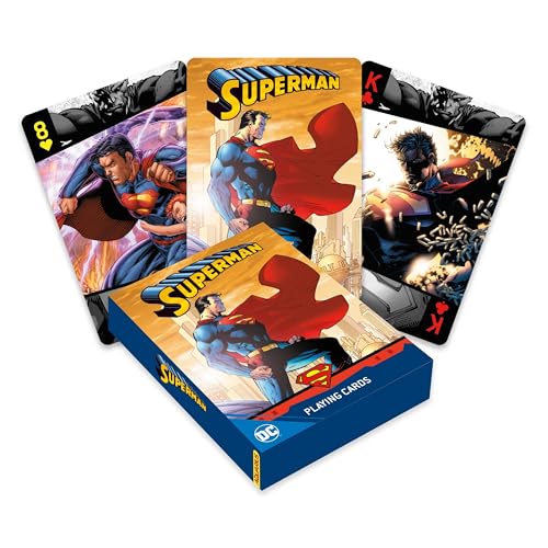 Aquarius DC Comics Superman Playing Cards – Superman Themed Deck of Cards for Your Favorite Card Games - Officially Licensed Superman Merchandise &...