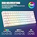 RedThunder 75% Kabelloses Gaming Tastatur und Maus Set, QWERTZ DE Layout, 85 Tasten, Wiederaufladbare Kompakte Mini TKL Tastatur, 7200DPI Maus mit Wabenkonstruktion für PC MAC PS5 Xbox Gamer [Weiß]