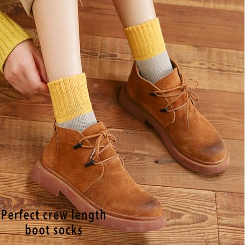 Miniatura 5 de Mosotech Calcetines Termicos De Mujer, 5 Pares Calcetines Invierno Cálidos De Confort Casual, Talla Única 35-42