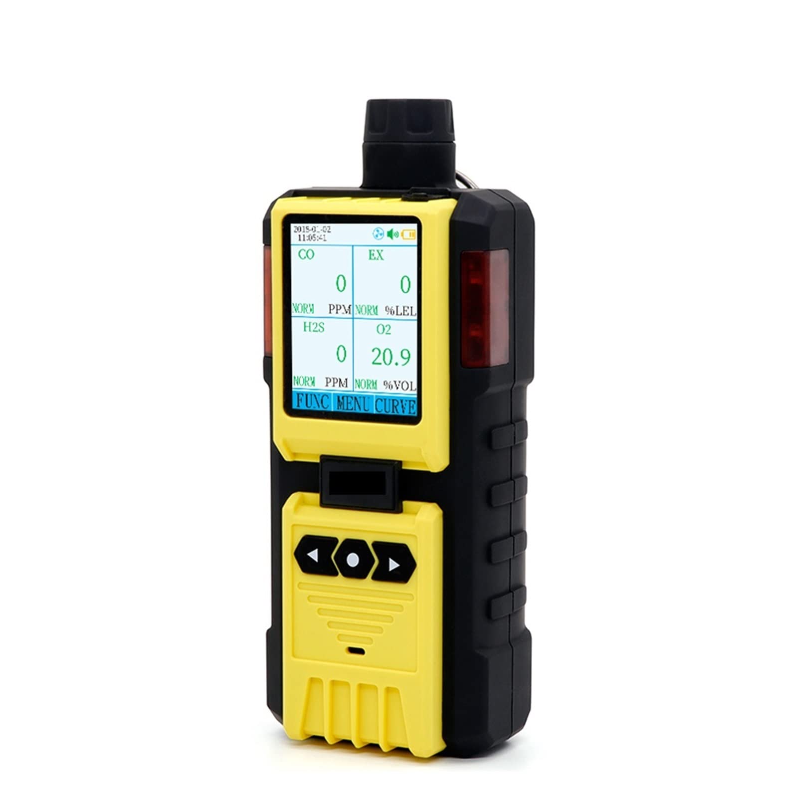Gas Detector, Pumping Gas Detector Portable EX Combustible Gas Four Alarm Methods Explosion-proof Alarm Detector