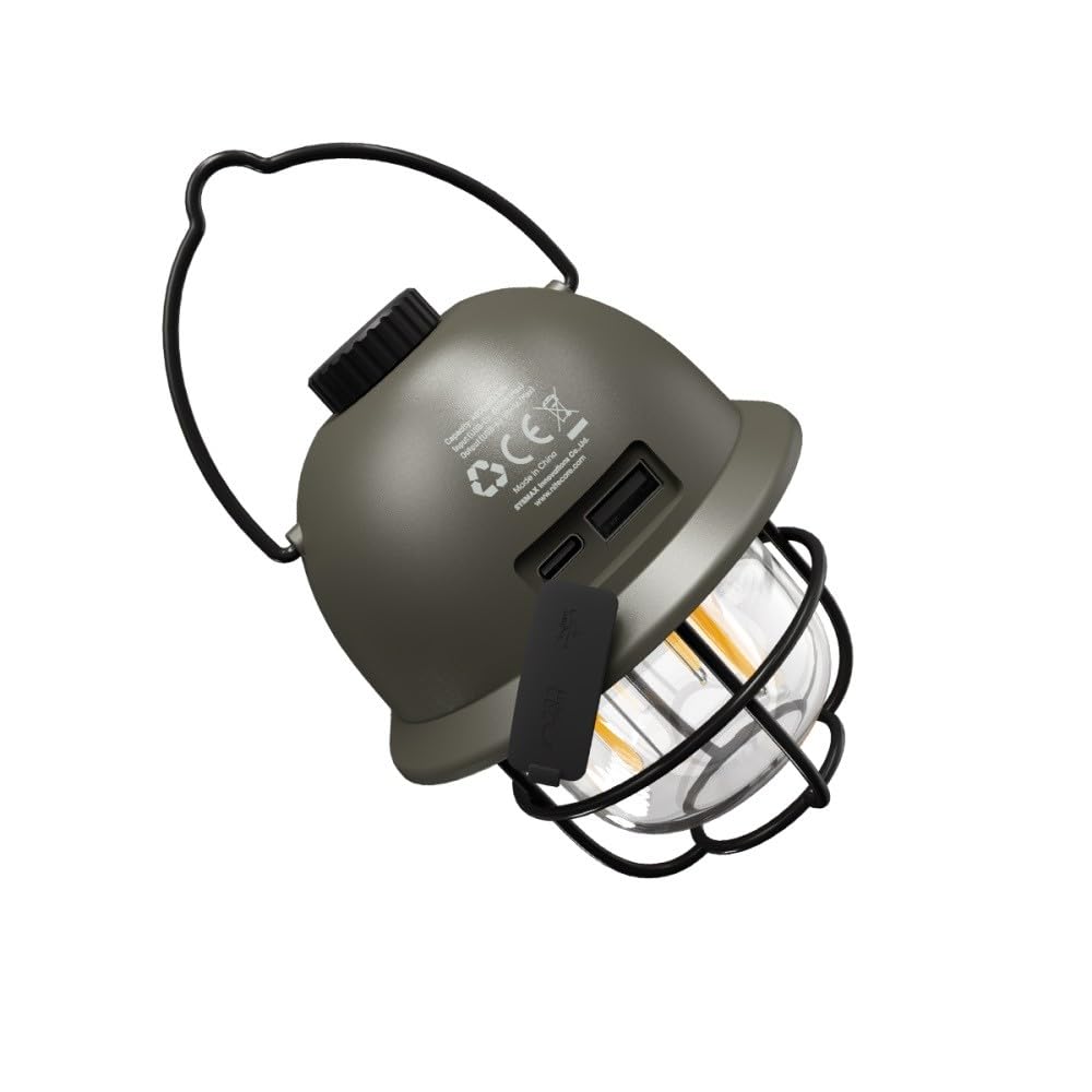 Nitecore Campinglampe LR40, USB-C-aufladbare LED Laterne, Powerbank, max. 100 Lumen, 45 h Leuchtdauer, Warmlicht, Rotlicht