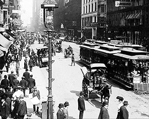 Early State Street Carriages, Chicago 1905 11x14 Photograph Photo Print