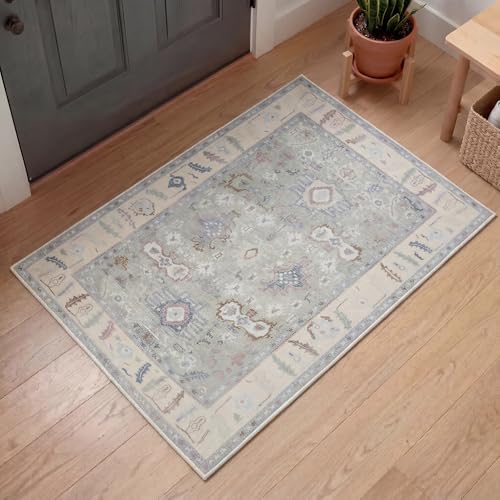 Kuden 3x5 Small Area Rug, Washable Living Room Rug, Vintage, Non-Slip by Kuden - Used condition - Image 9