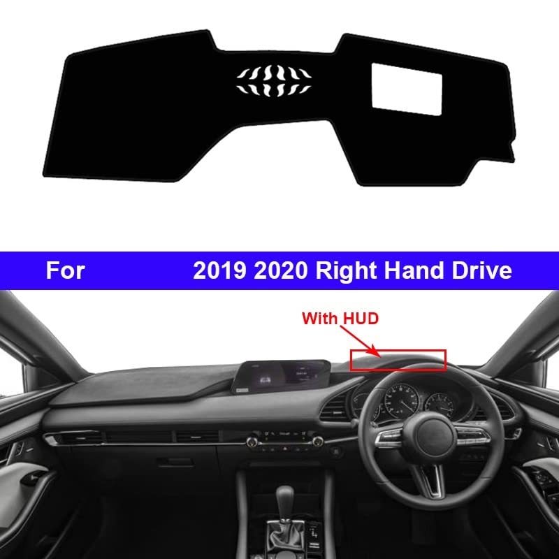 Alfombrilla de salpicadero premium azul para Mazda 3 2019 con HUD RHD 2