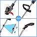 String Trimmer,Edger Electric Brush Cutter Corded Push Power Garden Tools Lawn Mower for Lawn Garden Field Farmland,3900ma,1 Battery