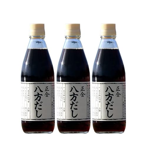 正金醤油 八方だし 360ml 化学調味料 防腐剤無添加 (3本)