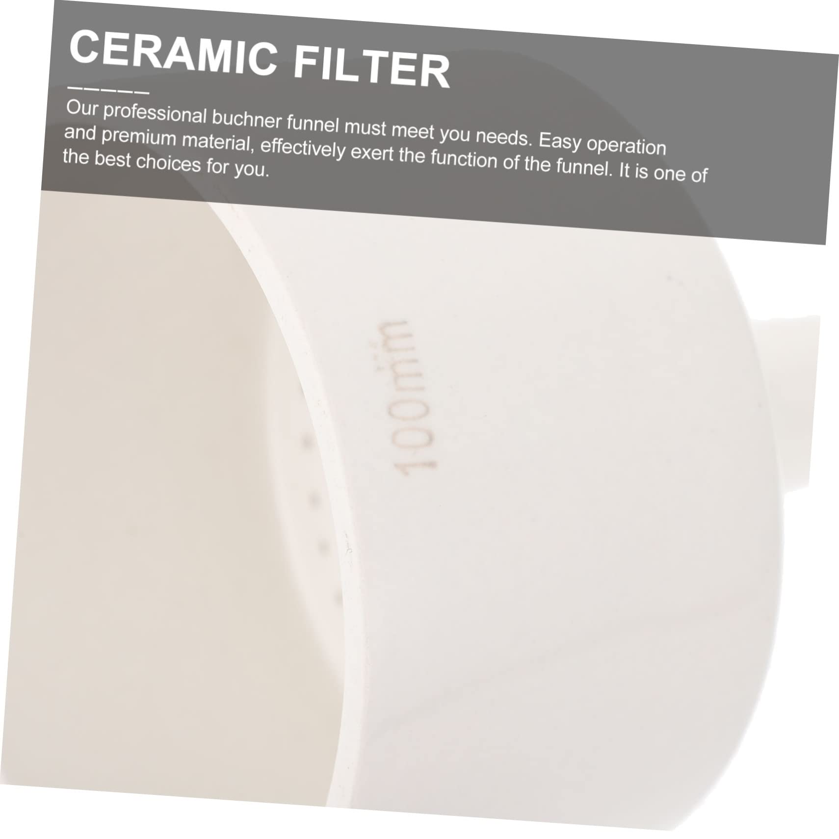 Imbuto Ceramico da Laboratorio 1 Pezzo Bianco Rotondo | Filtrazione Sperimentale, Struttura Durata Chimica Elevata, Strumento Tecnico per Ceramica