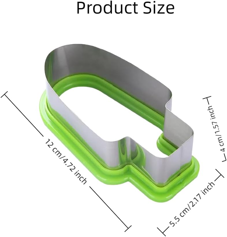 Watermelon Slicer Tool, Stainless Steel Ice-lolly Cutter, Kitchen Camping Gadget, Green