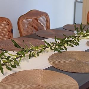 Olive garland greenery garlands decor 6ft 96 led lighted artificial garland faux vines flower wreaths lights for wedding christmas spring mantle decoration dilicoming  urban country home decor