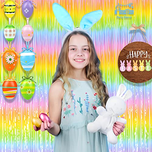 Pastel Rainbow Foil Fringe Curtain - Greatril Pastel Rainbow Backdrop Streamers For Kids Birthday/Classroom Decor/Unicorn/Princess/Halloween/Christmas Party Decorations (2 Pack) #TOP7