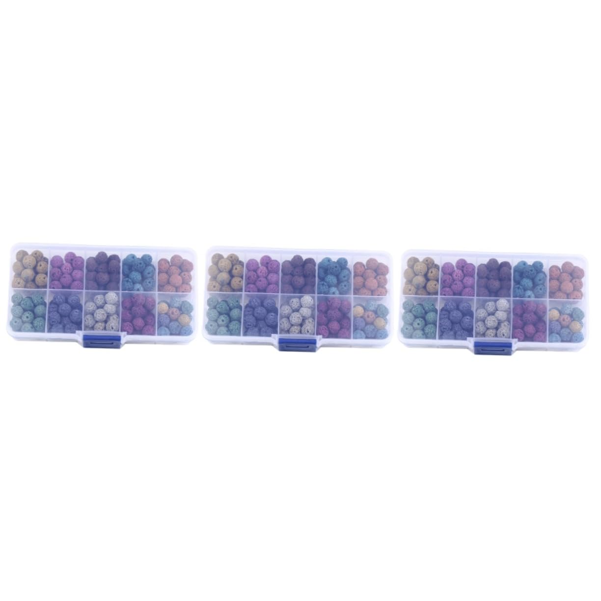 NUOBESTY 540pezzi Perline Colorate Rotonde Pietra Artificiale Bigiotteria e Decorazioni Eleganti