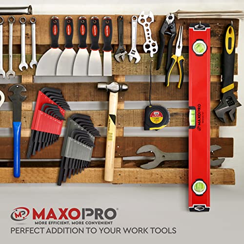 16-Inch Torpedo Level Magnetic – Heavy-Duty Box Leveler Tool With 3 Vials 45°,90°,180° - Aluminum Alloy Magnetic Level Tool – Lightweight And Sturdy Plumbing Level For Professionals – By Maxopro #TOP6