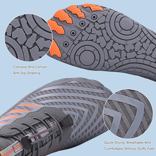 Hike Barefoot Running Shoes Womens Men Non-Slip Wide Toe Box Toe Water Shoes Quick Dry Zero Drop Trail4
