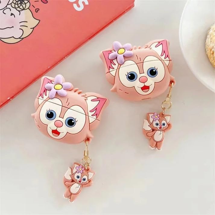 Image of Cartoon Silicone Case Compatible with Apple AirPods Pro 2 Case Cover - Cute 3D Shockproof 360 Protective Skin Cover with Keychain | AirPods Pro 2nd Gen Case (Lina-Bell)