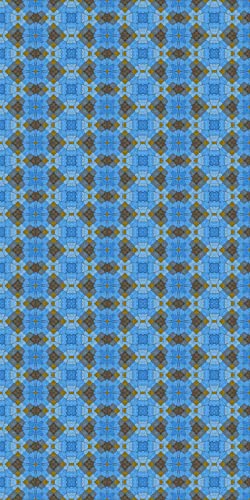 Windowpix 42 x 84 Aqua Kaleidoscope Pattern Window Film Static Cling Film UV Filtering Energy Saving