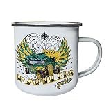 Langlebig und langlebig Ramblers Gamblers Auto-Weinlese Retro, Zinn, Emaille 10oz/280ml Becher Tasse y408e