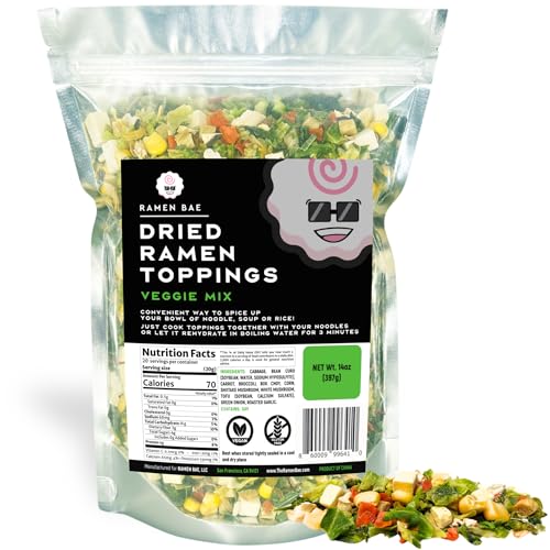 The Ramen Bae - Kimchi Mix, Dried Ramen Toppings - Ramen Toppers - 12oz