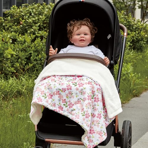 Image of CREVENT 30''X40'' Cute Cozy Fluffy Warm Baby Blanket for Girls Boys Infants Toddlers' Bedding /Crib /Cot /Stroller, Baby Shower Birthday Newborn's Gift - Wildflower