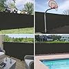 Windscreen4less 6'x50' Privacy Fence Screen Heavy Duty Windscreen Fencing Mesh Fabric Shade Net Cover for Outdoor Wall Garden Yard Pool Deck Black #5