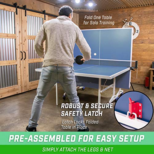 Gosports Indoor Tournament Table Tennis Set - Includes Full Size Tournament Table With Net, 2 Paddles, And 3 Balls With Carrying Case #TOP1