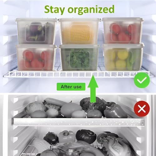 Image of TASMAX Fridge Storage Boxes, Plastic Fridge Containers, Fridge Accessories Items, (RECTANGLE FRIDGE CON(1800ML) 4PCS)