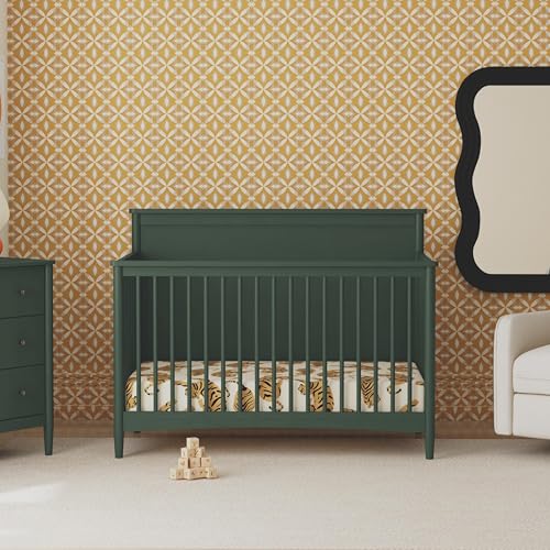Image of Davinci Frem 4-in-1 Convertible Crib in Forest Green, GREENGUARD Gold Certified