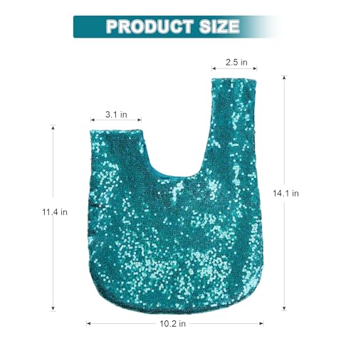 Image of Eternal Beauty Sequin Wristlet Bag, Reinforced Sparkly Evening Clutch for Wedding Guest, Cruise & Prom Mini Purse