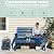 IVY&LANE Outdoor Bench | HDPE Plastic | 2-Person | Garden Benches | Weatherproof | Blue | for Patio Park Porch Outside Backyard