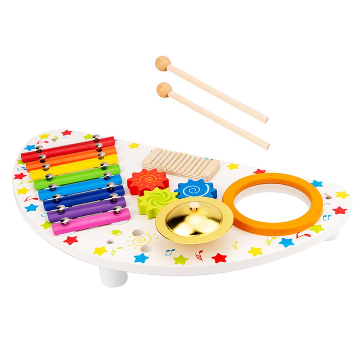 iplusmile Xilófono de Juguete Madera Juguete Musical para Instrumento de Percusión Educativo para Bebés de Meses de Instrumentos Musicales para Pequeños
