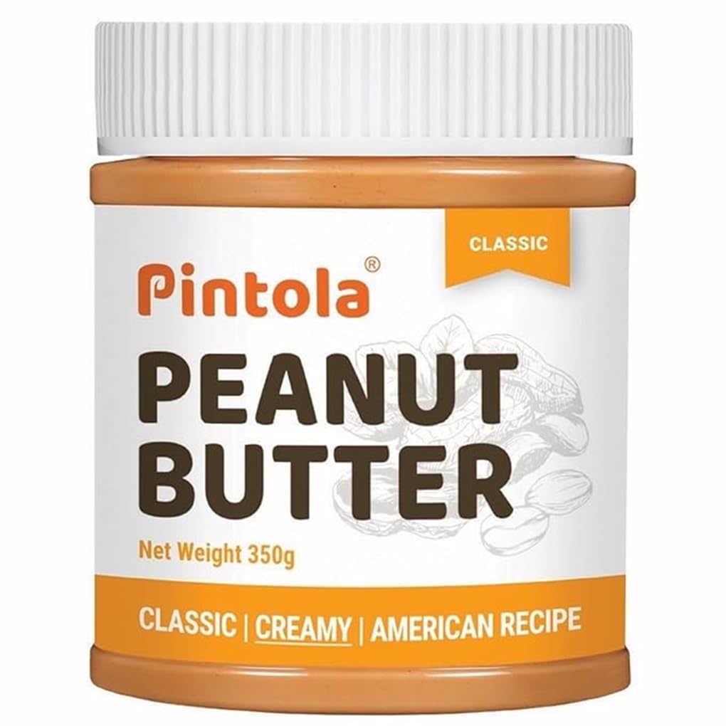 Pintola Original Classic Peanut Butter Creamy 500g - with High Protein 26g & 7.2g Fiber, Premium Roasted Nuts, Gluten Free, Zero Trans Fat, with MUFA Good Fats, Vit E & B3, Dairy Free