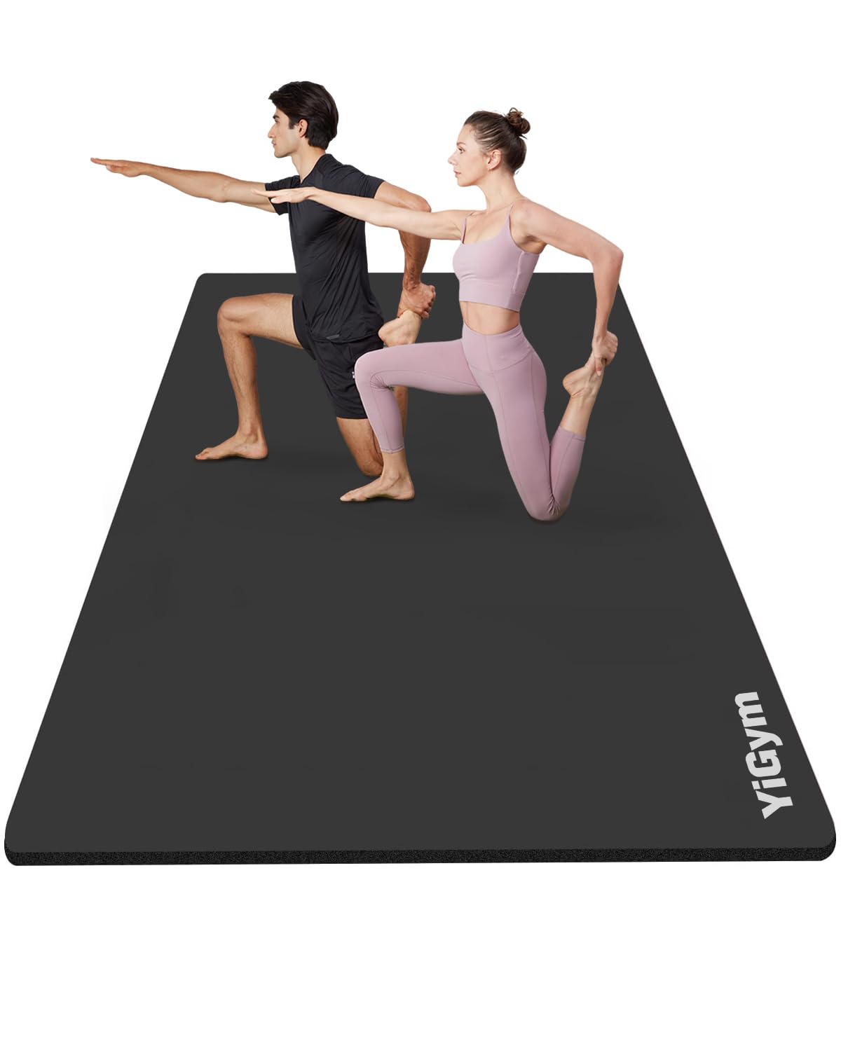 YiGym Yoga Mat 200×130cm Thick 20mm NBR Exercise Mat for Home Gym Yoga Pilates Non-slip Extra Large Gym Mat with Carry Bag