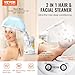 VEVOR Hair Steamer, 2 in 1 UV Ozone Hair & Facial Steamer with Detachable Bonnet Hood, Nano Ionic Face Steamer with 360° Rotatable Sprayer for Deep Conditioning, Perfect for Salon Spa Home Beauty