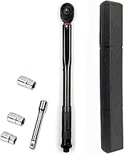 Torque Wrench Set, 5 Piece Set (0.7/0.77/0.75/0.8 inches (17/19/21 mm)+ Extension with Dedicated Case, Car Tire Replacement (Black Body Set)