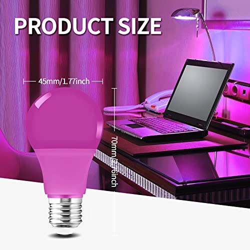 Orange Light Bulb 9W (60W Equivalent) E26 Base Non-Dimmable, Led Colored Light Bulbs For Halloween Christmas Party Holiday Lighting 2-Pack #TOP6